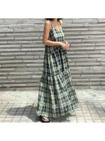 PARIS MATCH S/S 2021 女裝格仔吊帶連身裙